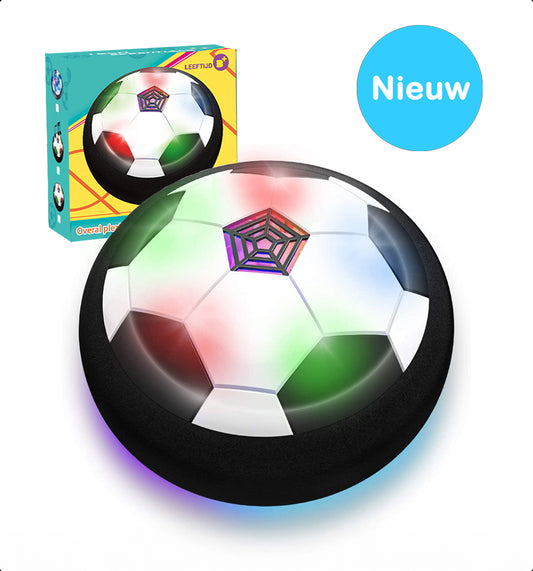 TechEssentials® Hover Ball - Éclairage LED - 18 cm | Ballon de football flottant en salle - Souple - Enfants - Soccer à air comprimé - Caudeau - Intérieur