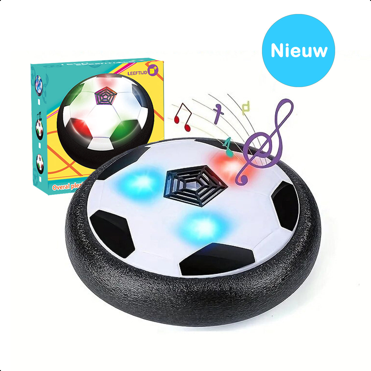 TechEssentials® Hover Ball - LED Lighting &amp; Music - 18 cm | Indoor Hover Football - Soft - Kids - Air Powered Soccer - Gift - Indoor