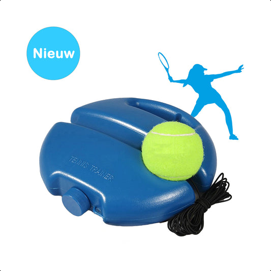 Tennis Pole - Swingball - Tennis Trainer - Set With Elastic And Tennis Ball - Blue | For In The Garden Children - Classic - Pro - Holiday - Adults - Spike - Pickleball