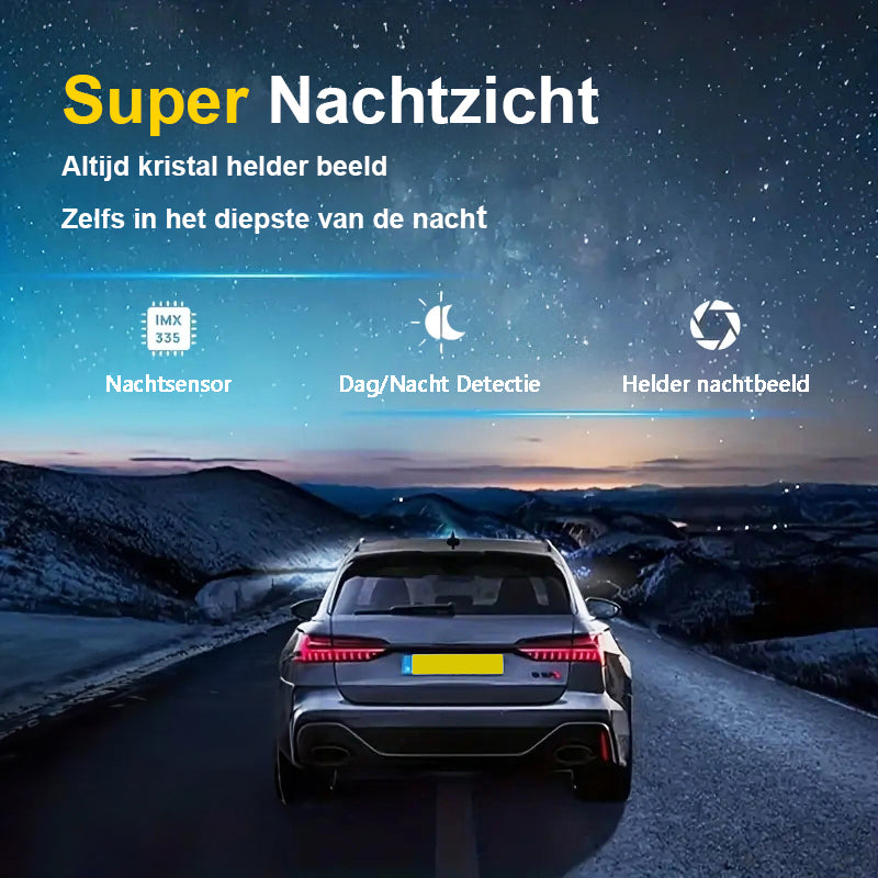 Dual Dashcam Voor Auto - Met Achteruitrijcamera Universeel - Full HD - Met 32GB Micro SD-Kaart - Met Nachtzicht