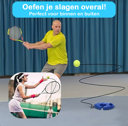 Tennistrainer Set Met Elastiek En Tennisbal - Blauw