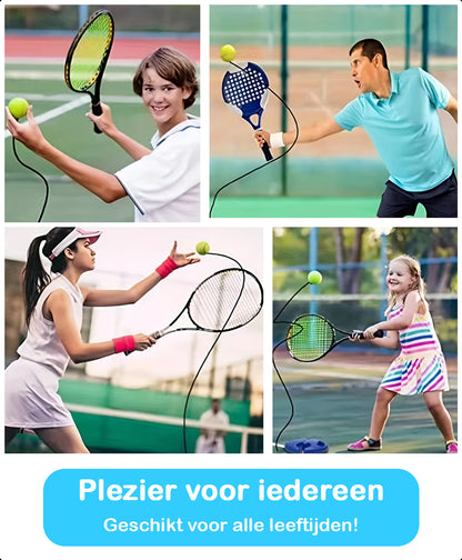 Tennistrainer Set Met Elastiek En Tennisbal - Blauw