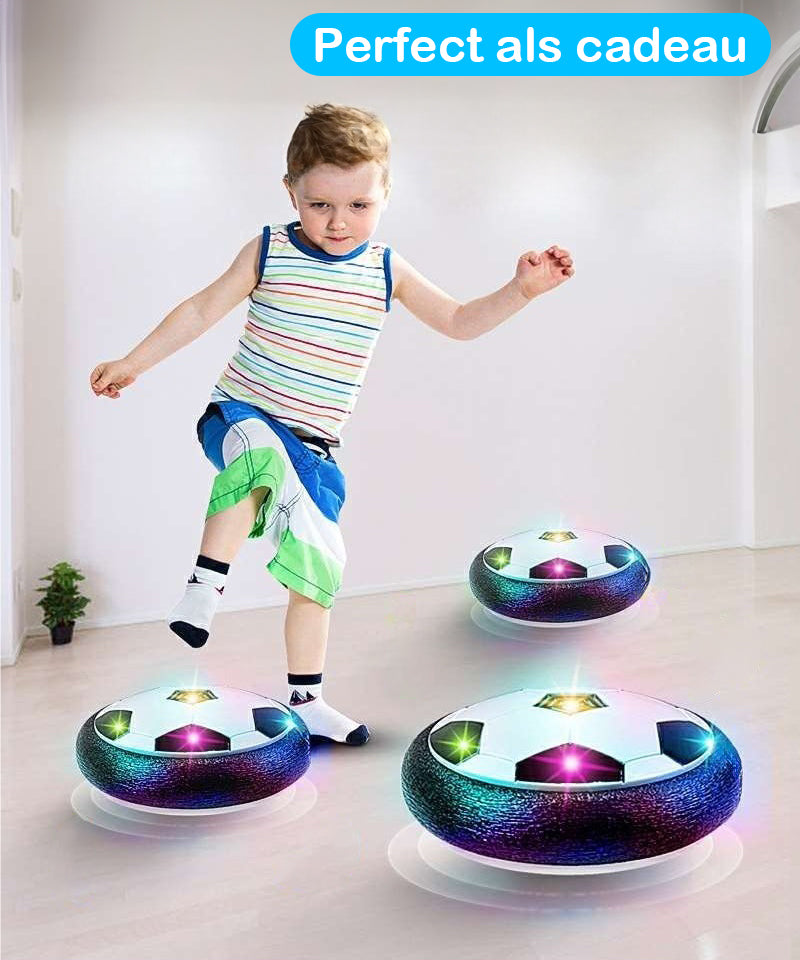 TechEssentials® Hover Ball - Éclairage LED - 18 cm | Ballon de football flottant en salle - Souple - Enfants - Soccer à air comprimé - Caudeau - Intérieur