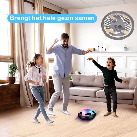 TechEssentials® Hover Ball - LED Lighting &amp; Music - 18 cm | Indoor Hover Football - Soft - Kids - Air Powered Soccer - Gift - Indoor