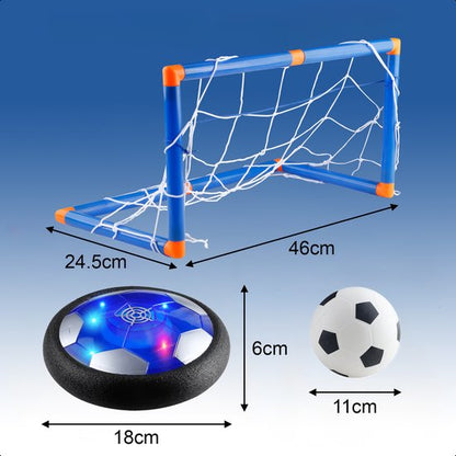 Hover Ball Set - Voetbaldoeltjes Set Van 2 - Voetbal Ø11cm&Pomp - Led Verlichting - 18 cm - Oplaadbaar