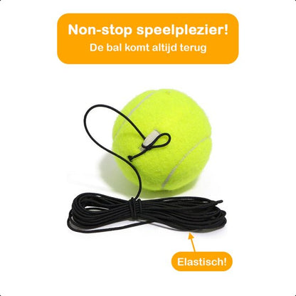 Tennistrainer - Set Met Elastiek En Tennisbal - Oranje