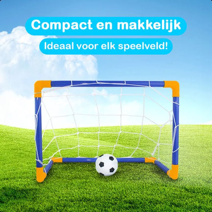 Hover Ball Set - Voetbaldoeltjes Set Van 2 - Voetbal Ø11cm&Pomp - Led Verlichting - 18 cm - Oplaadbaar