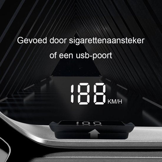 HUD GPS - Wit - Snelheidsmeter - Auto