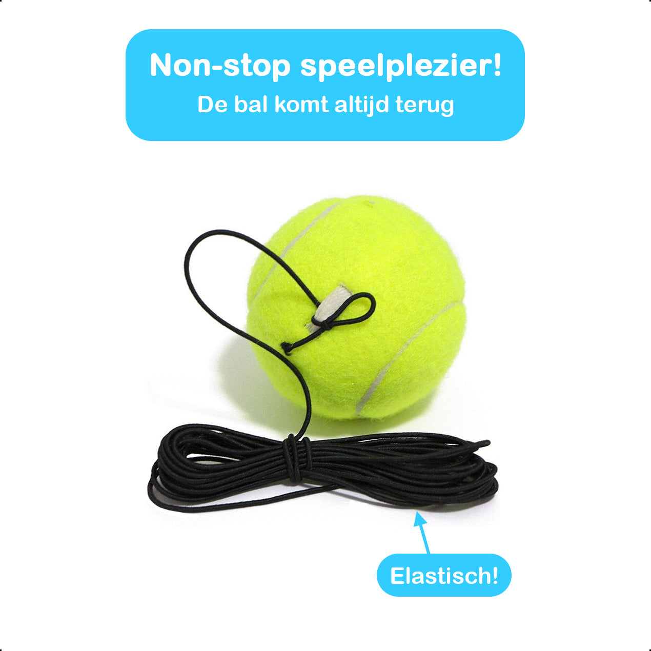 Tennistrainer Set Met Elastiek En Tennisbal - Blauw