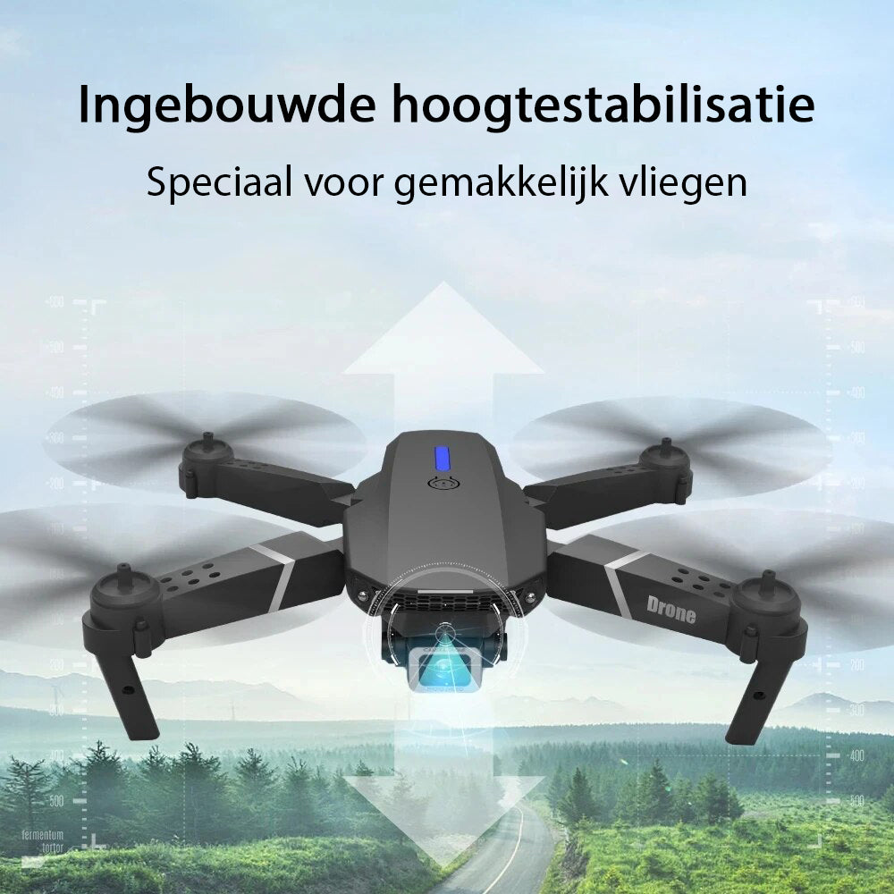 Dual Camera Drone - Incl 2 Accu's En Case - Zwart