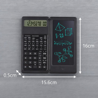 Calculatrice scientifique TechEssentials – Bloc-notes numérique | École - Bureau - Écrire - Gratter - Stylo - Étudiants - Durable