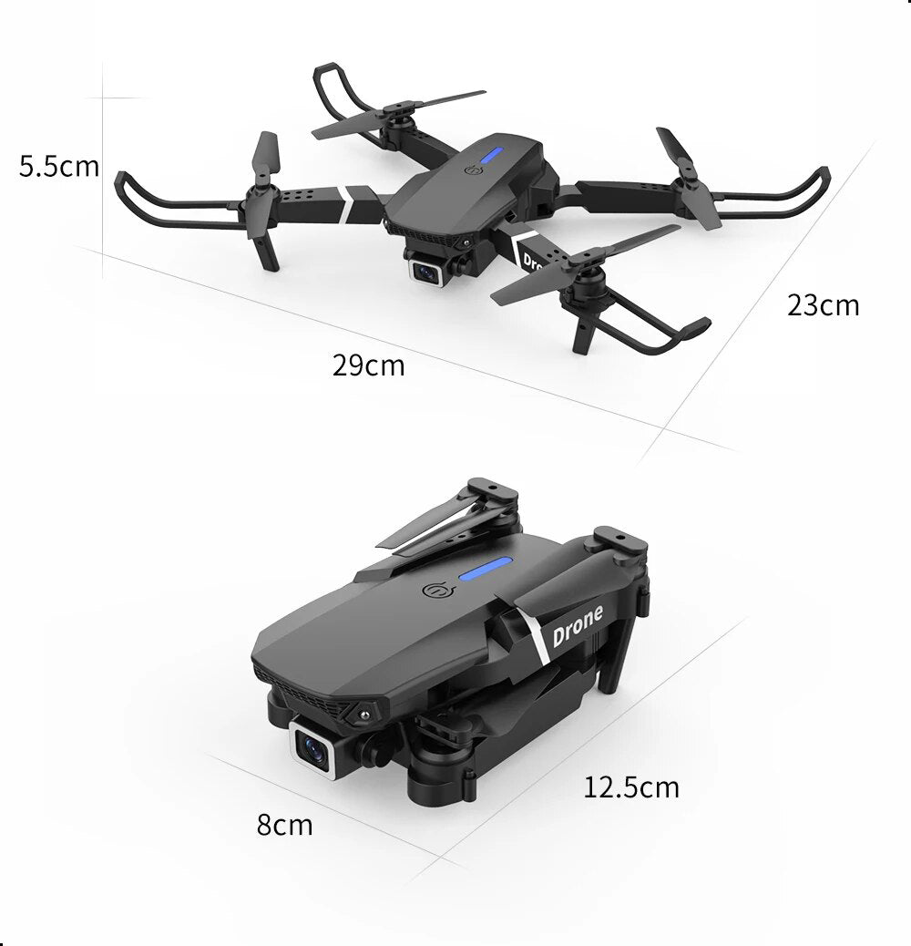 Dual Camera Drone - Incl 2 Accu's En Case - Zwart