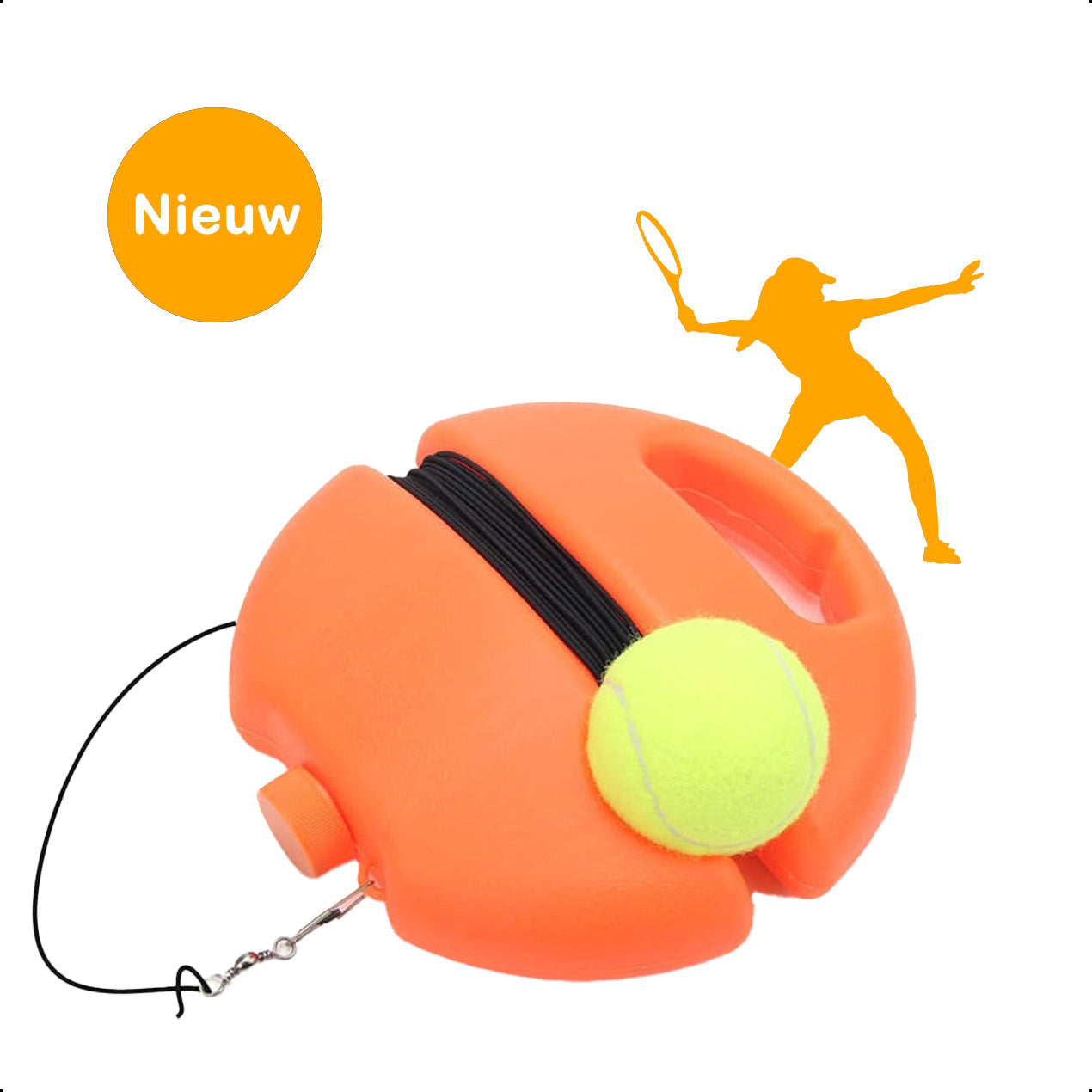 Tennistrainer - Set Met Elastiek En Tennisbal - Oranje